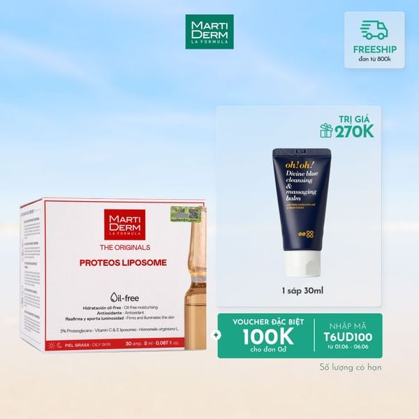  Ampoule Chống Oxy Hoá, Phục Hồi, Điều Tiết Bã Nhờn - MartiDerm The Originals Proteos Liposome 