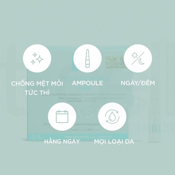  Ampoule Dưỡng Ẩm, Làm Sáng Da & Giảm Mệt Mỏi Tức Thì - MartiDerm The Originals Flash 