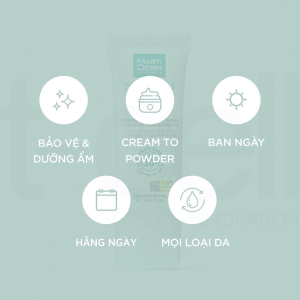 Kem Chống Nắng Phổ Rộng Toàn Diện Ngừa Lão Hóa, Phòng Chống Nám Quay Lại - MartiDerm The Originals Proteos Screen SPF50+ Fluid Cream 