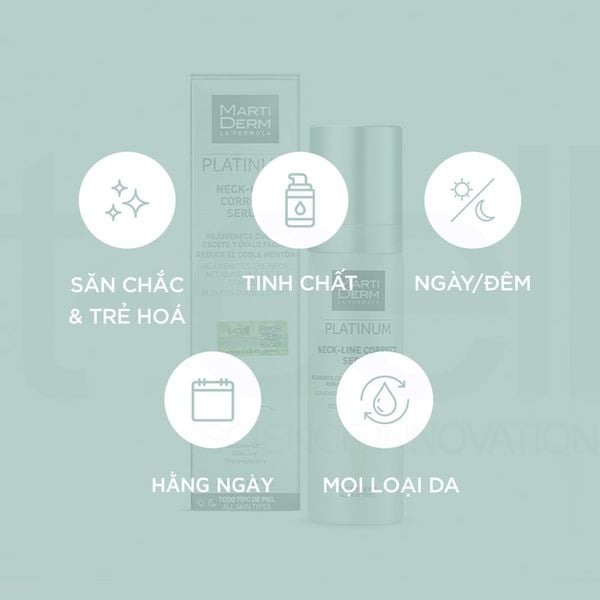  Tinh Chất Làm Săn Chắc & Trẻ Hoá Da Vùng Cổ - MartiDerm Platinum Neck Line Correct Serum 