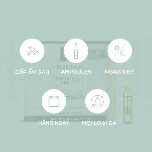  Ampoules 15% Vitamin C Nguyên Chất Chống Lão Hóa - MartiDerm Platinum Photo Age HA+ 