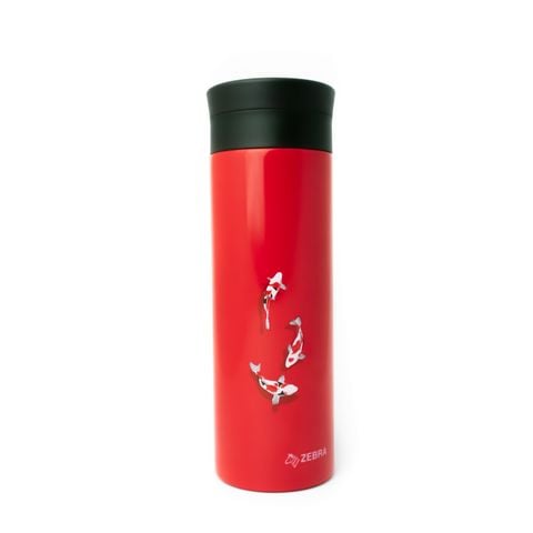 Bình Giữ Nhiệt Inox Kim Ngư Đắc Lộc kèm lọc trà 450ml - Lộc Phát Collection - 112905 || Oriental Red - Stainless steel vacuum bottle 450 ml - Loc Phat Collection - 112905