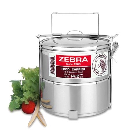 Camen Inox 304 Zebra 14cm, 2 ngăn - 150142 || 2-compartment stainless steel mess kit 14cm - 150142