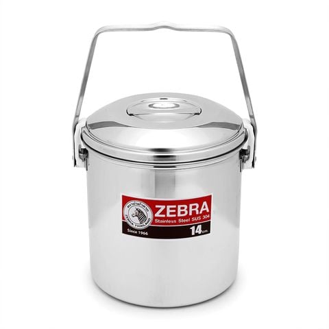 Camen Inox 304 Zebra 14cm, ngăn phụ sâu lòng - 151625 || Deep Stainless Steel Mess Kit With Compartment 14cm - 151625
