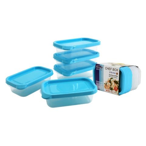 Bộ hộp nhựa 225ml 5 món - 6071/5 || Set of 5 plastic food containers 225ml - 6071/5