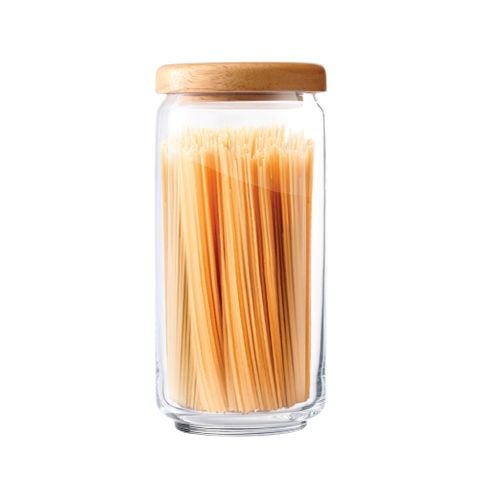Hũ thủy tinh Pop jar 1L nắp gỗ || Pop Jar 1L with Wood Lid - 5B02536G0001