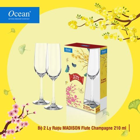 Ly rượu Ocean Madison Flute Champagne 210ml - 1015F07 || Madison Flute Champagne glass 210ml - 1015F07