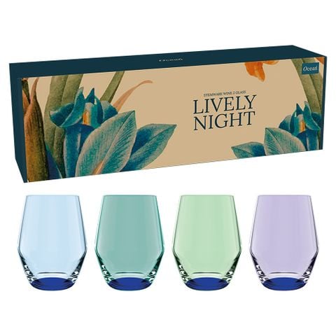 Bộ 4 ly thủy tinh Lively Night - 3C2421604G0002