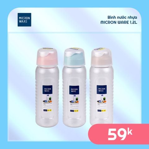 Bình nước nhựa 1,2L - 5229 || Water Bottle 1.2L - 5229