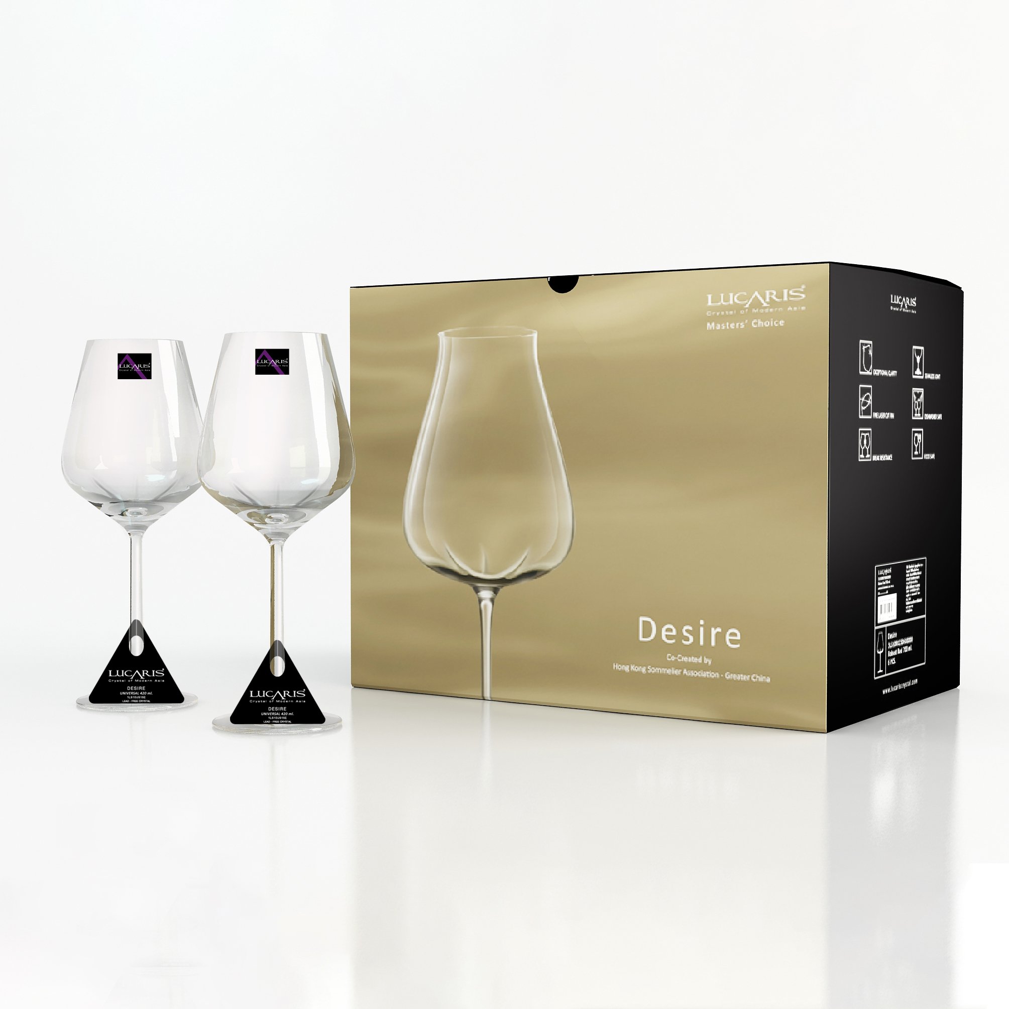 Giới thiệu về sản phẩm Bộ 6 Ly Pha Lê Desire Universal 420ml Tô Thủy Tinh PAIR PARADIS 4.5/8 - BT11