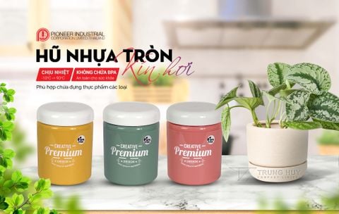 Hộp nhựa tròn kín hơi Pioneer 1200ml - PN3132A-PS