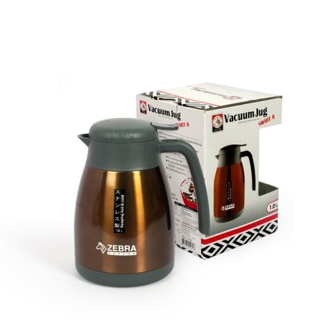 Bình giữ nhiệt Inox Smart II 1L Zebra có quai và vòi rót - 112967 || Zebra Smart II stainless steel vacuum flask with spout and handle 1L - 112967