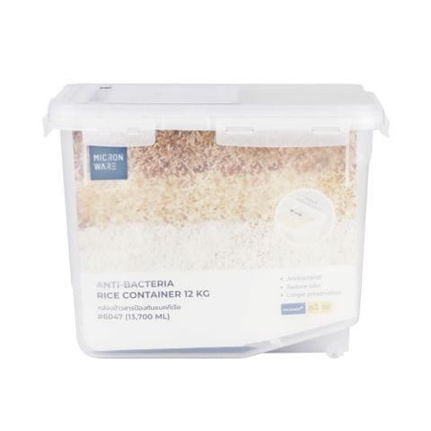 Thùng nhựa đựng gạo 12 kg - 6047 || Plastic Rice Storage Container 12kg - 6047