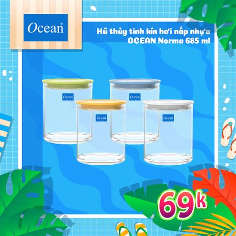 Hũ thủy tinh kín hơi Ocean nắp nhựa Norma 685ml