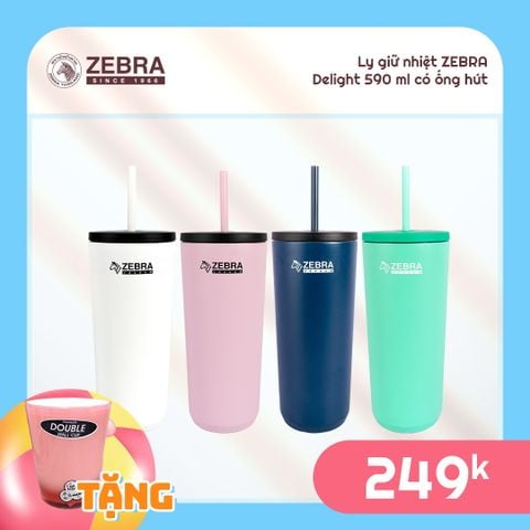 Ly giữ nhiệt Zebra Delight 590ml có ống hút - 912728