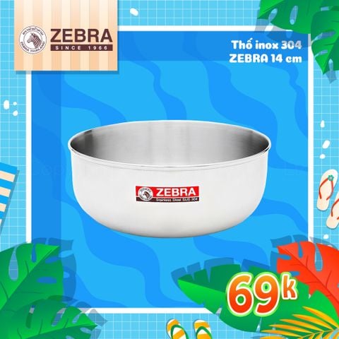 Thố Inox 304 ZEBRA 14cm - 111014 || Stainless steel soup bowl 14cm - 111014