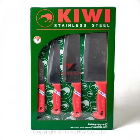 Bộ 4 dao Kiwi cán nhựa tiện lợi W4P || Set of 4 Kiwi knives with plastic handle W4P