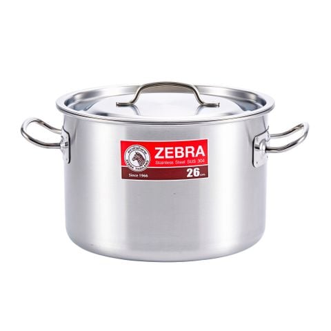 Nồi hầm Inox 1 đáy 26x18cm, 9,5L - 171126 || 1-layer-bottom stainless steel stockpot 26x18cm, 9.5L - 171126