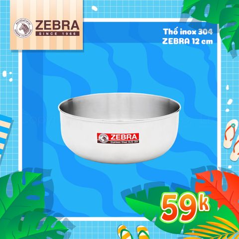 Thố Inox 304 ZEBRA 12cm - 111012 ||  Stainless steel soup bowl 12cm - 111012