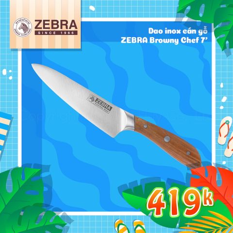 Dao Inox Zebra Browny Chef cán gỗ 7