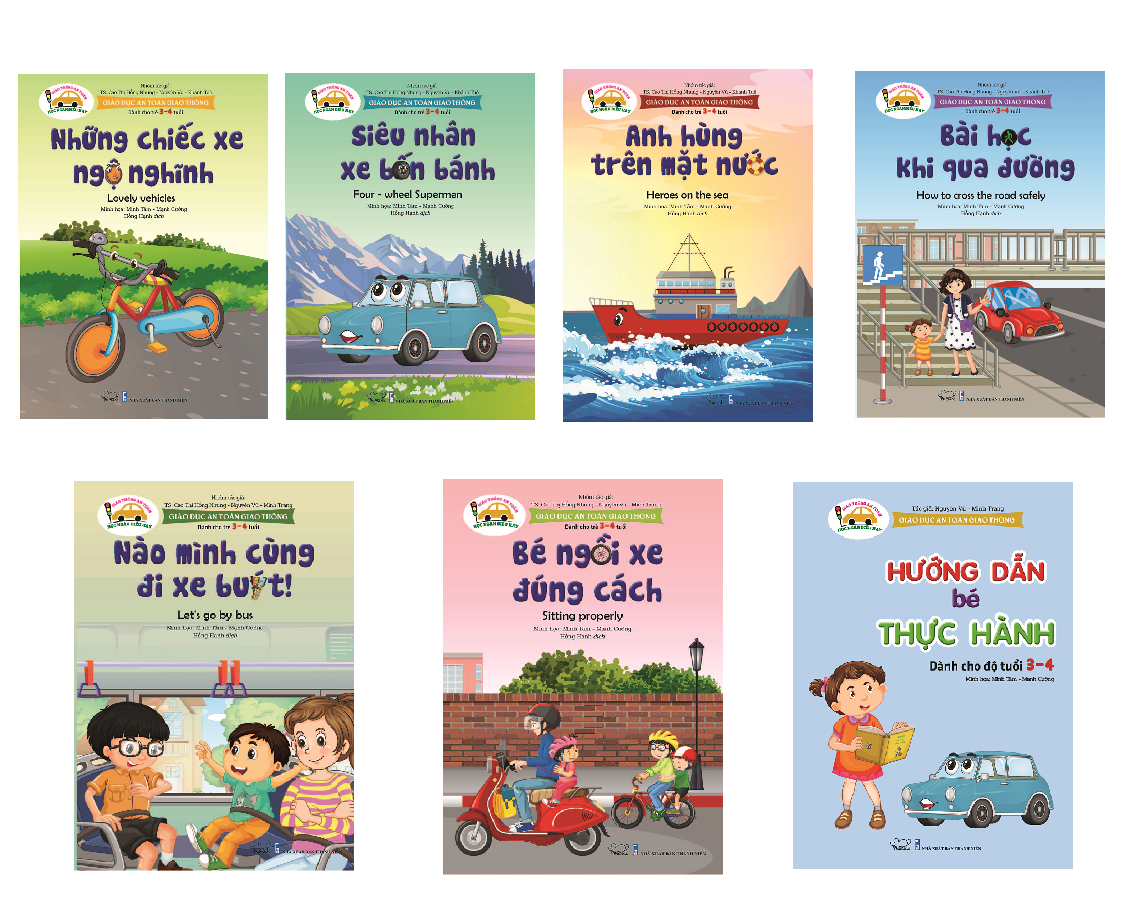 Combo sách Giáo dục an toàn giao thông - Dành cho trẻ 3-4 tuổi (7 cuốn)