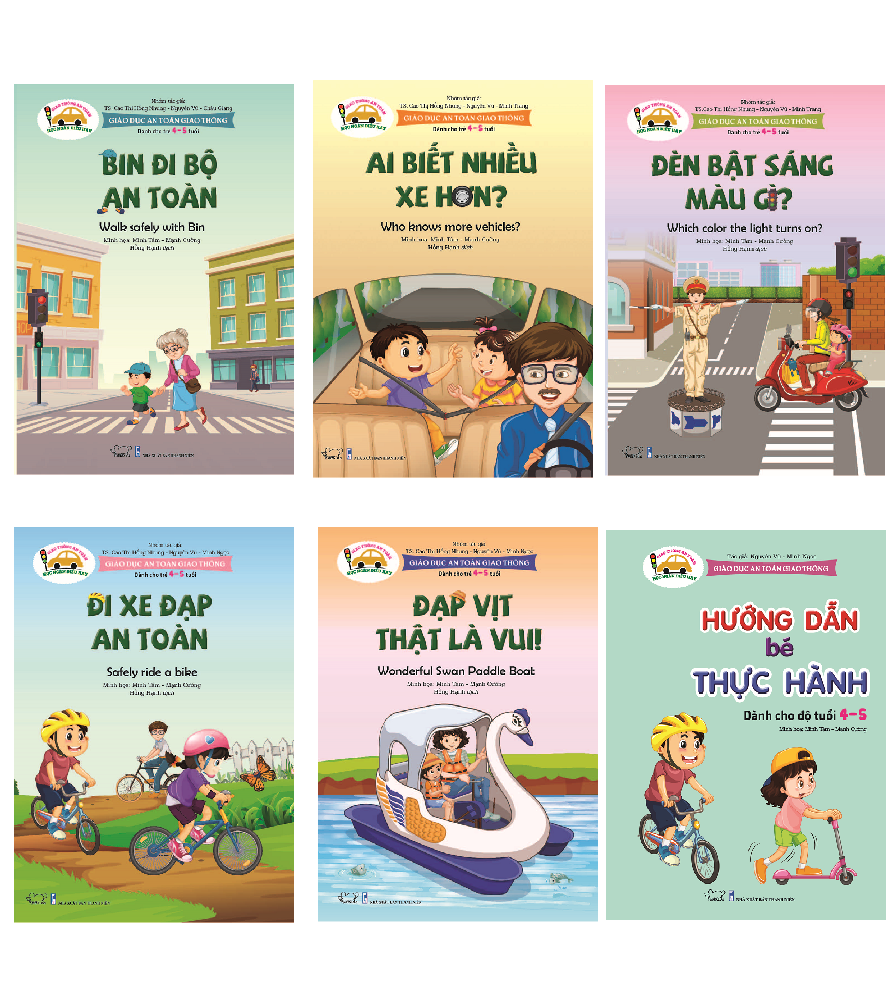 Combo sách Giáo dục an toàn giao thông - Dành cho trẻ 4-5 tuổi (6 cuốn)