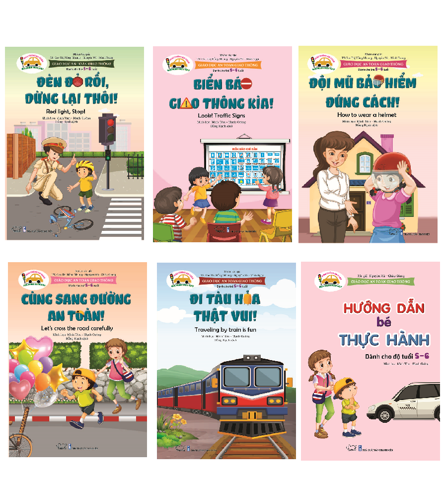Combo sách Giáo dục an toàn giao thông - Dành cho trẻ 5-6 tuổi (6 cuốn)