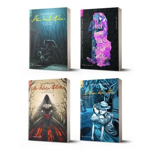 Combo trinh thám đen 4 cuốn Cornell Woolrich: Cô dâu đen + Ám ảnh đen + Điểm hẹn đen + Kết hôn với người chết 