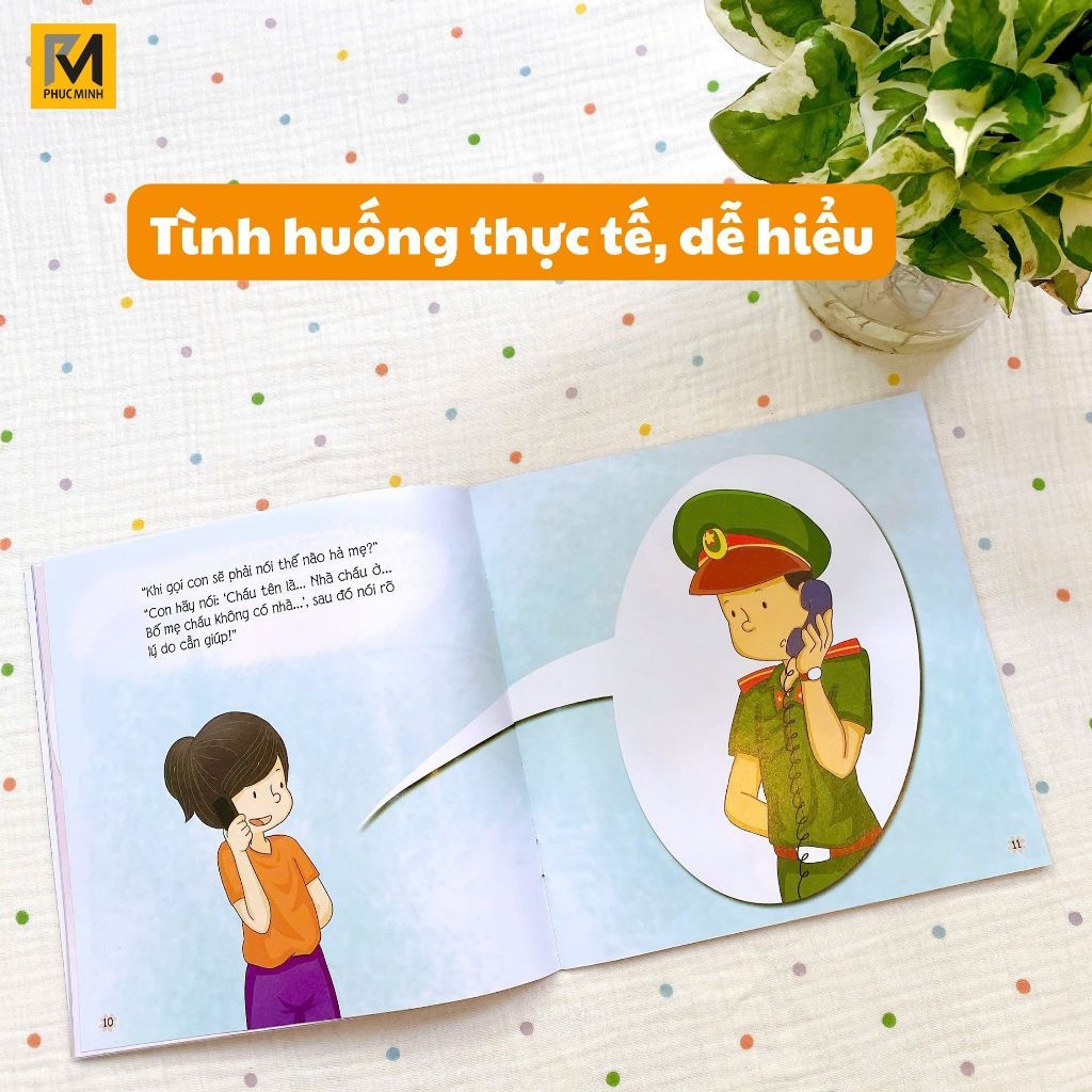 Sách Cho Bé - Để An Toàn Khi Ở Nhà Một Mình - Kĩ Năng Tự Bảo Vệ Mình - Phúc Minh Books