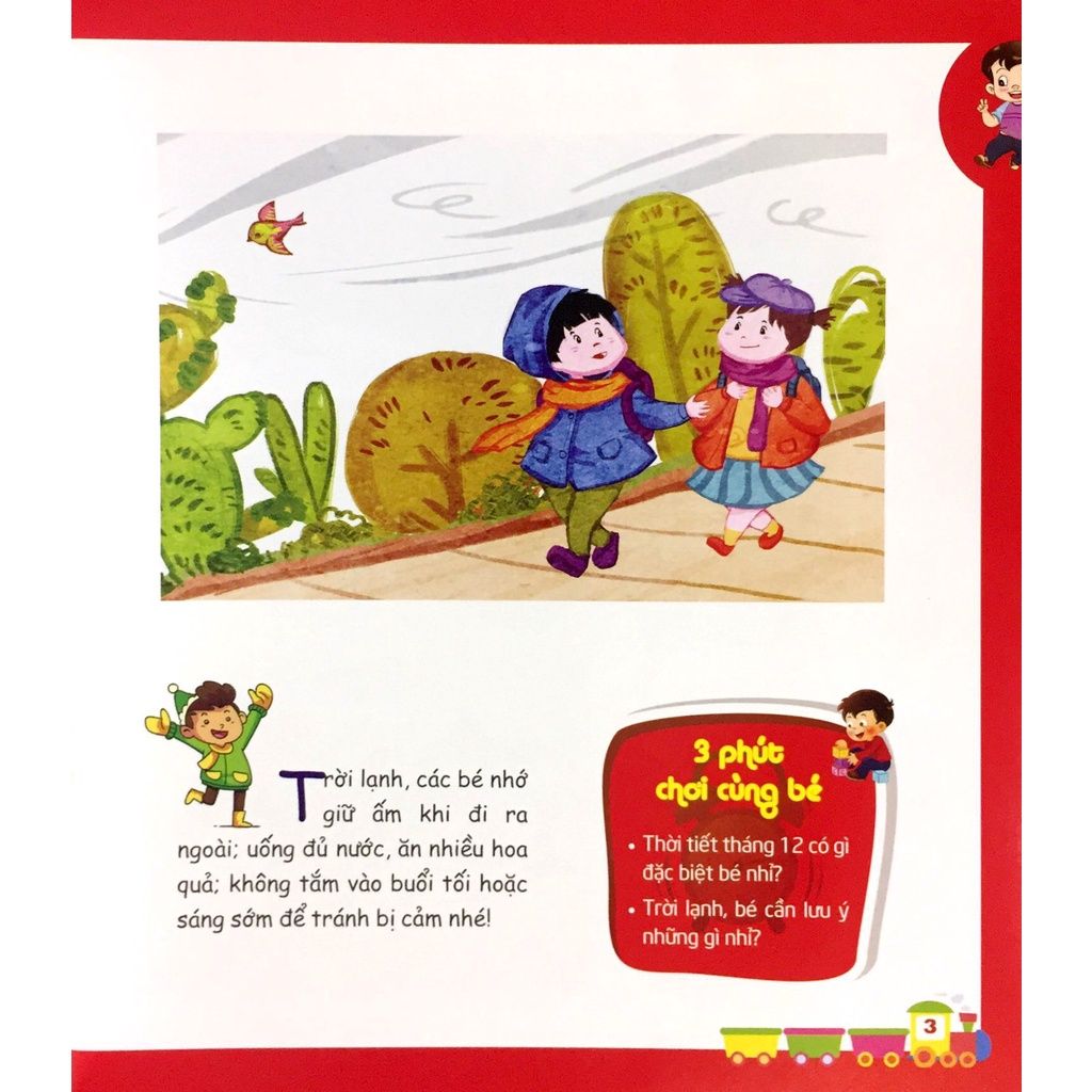 Sách - Rèn Luyện Tính Cách Cho Bé 3-6 tuổi - Bé gọn gàng, thông thái, chu đáo, trách nhiệm - Tuần của bé tháng 12