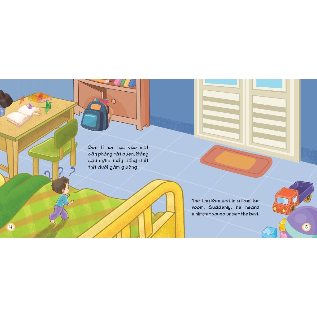 Sách Cho Bé Song Ngữ Anh - Việt - Bút, Tẩy, Thước... Cậu ở đâu? - Cuộc phiêu lưu trong những giấc mơ