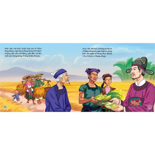 Sách Cho Bé - Danh Nhân Việt Nam Song Ngữ: Người Tài Làng Bùng