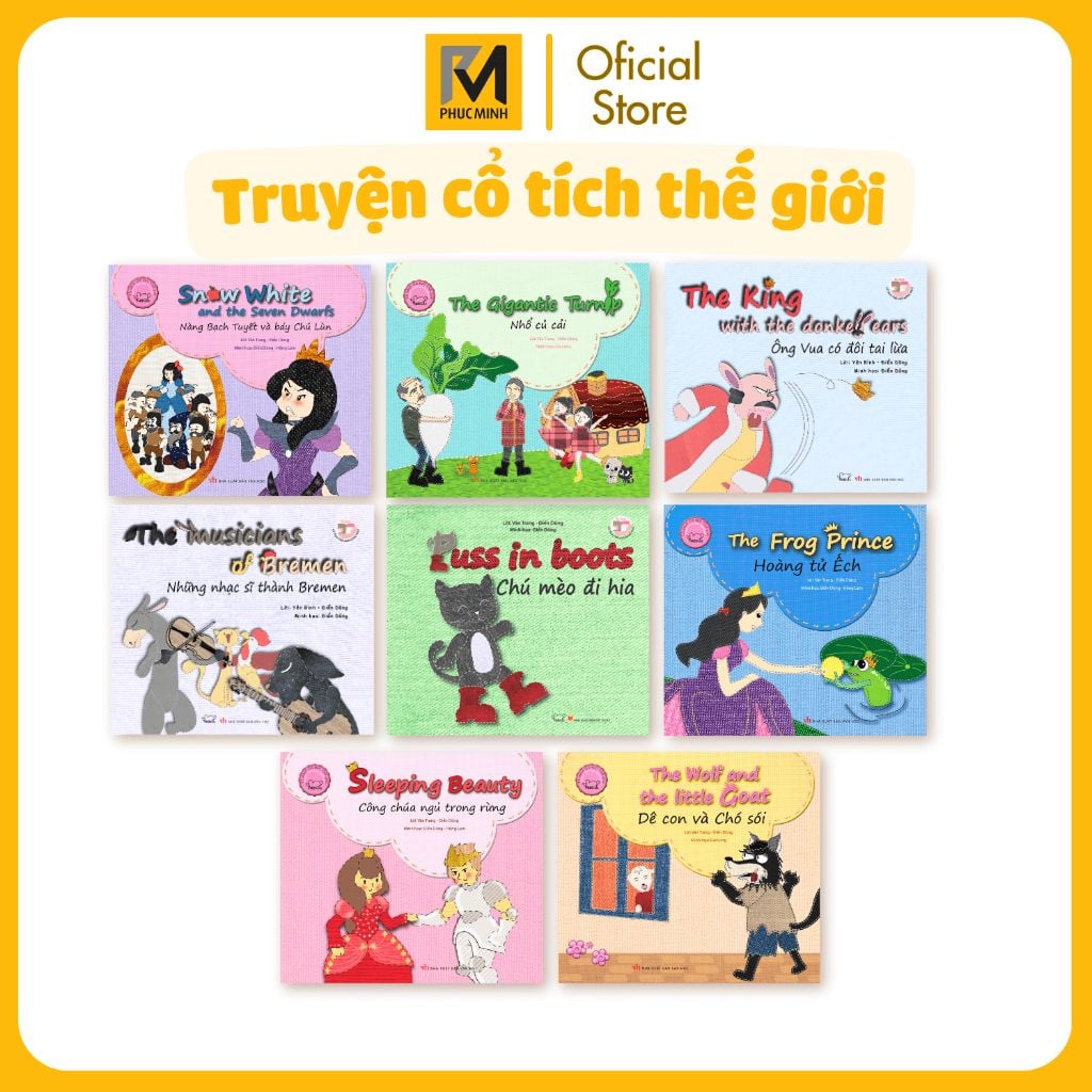 Sách Truyện Cổ Tích Thế Giới: Dê Con Và Chó Sói - Song ngữ Anh - Việt