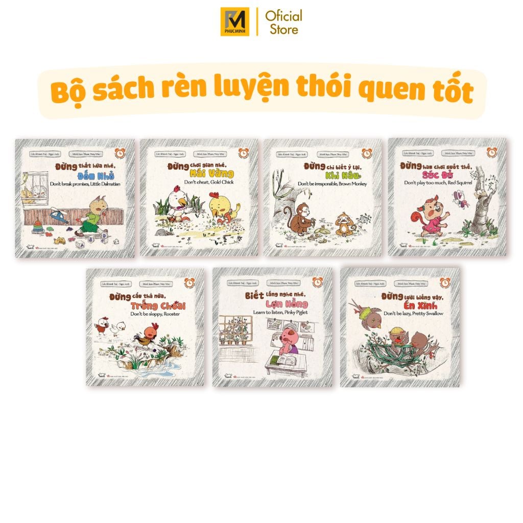 Sách - Rèn Luyện Thói Quen Tốt Cho Bé 2-10 Tuổi (7 chủ đề) - Phúc Minh Books
