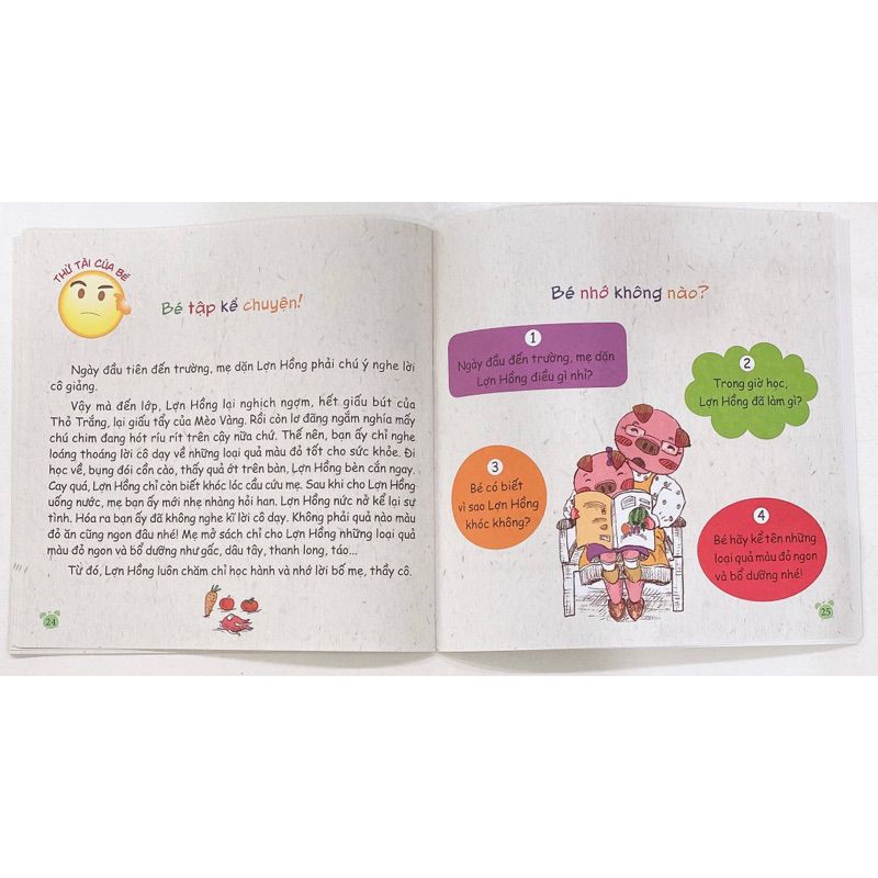 Sách Cho Bé - Rèn Luyện Thói Quen Tốt - Biết Lắng Nghe Nhé, Lợn Hồng (song ngữ Anh - Việt)