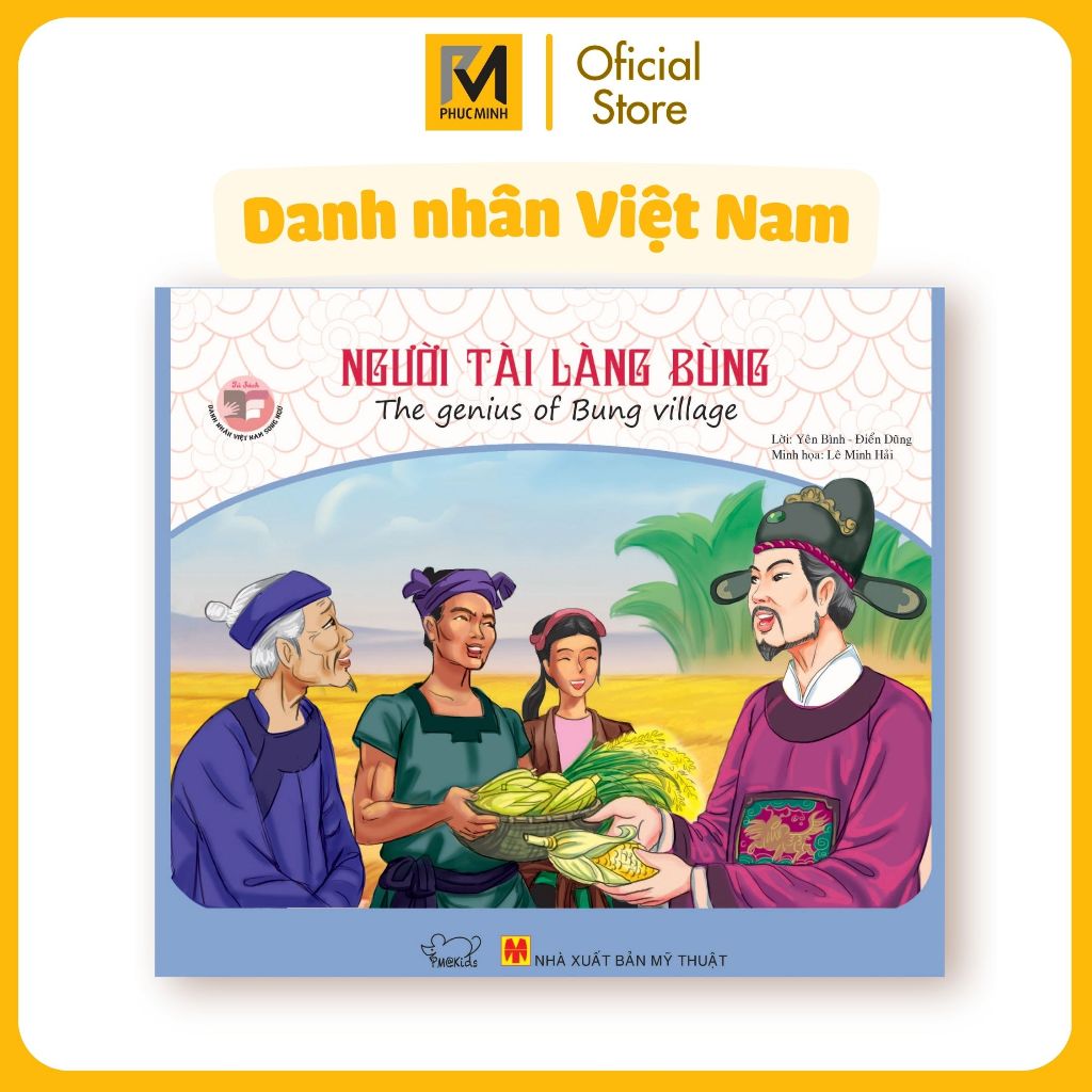 Sách Cho Bé - Danh Nhân Việt Nam Song Ngữ: Người Tài Làng Bùng