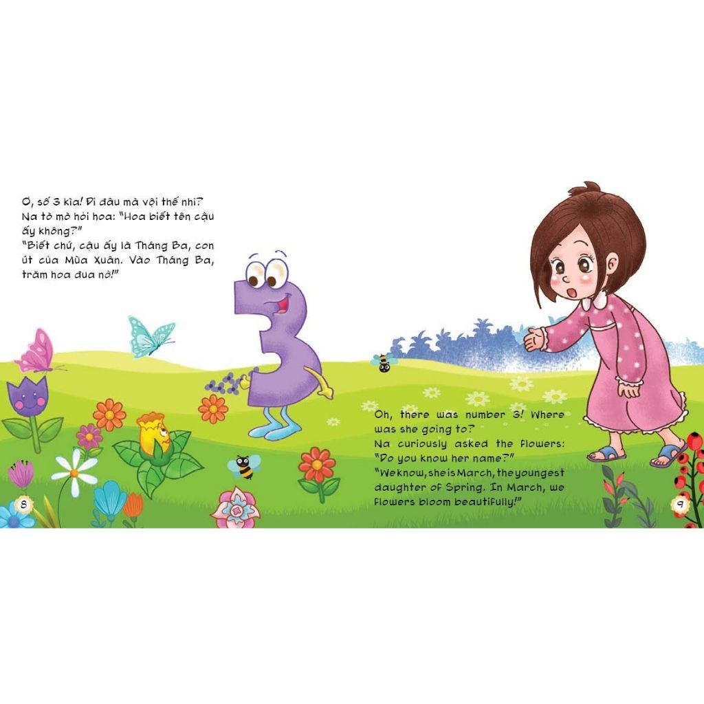 Sách Cho Bé Song Ngữ - Cuộc Phiêu Lưu Trong Những Giấc Mơ: 1,2,3... Nào Ta Cùng Nhớ!