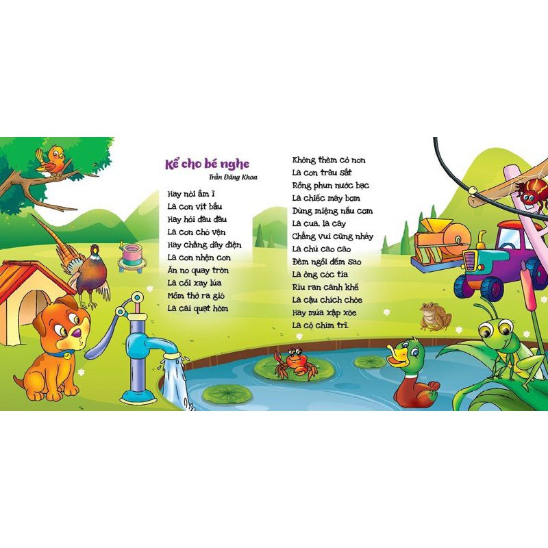 Sách Cho Bé - Bài thơ - Bài hát - Câu đố: Chủ đề Loài vật - Cho bé mầm non 2-6 tuổi