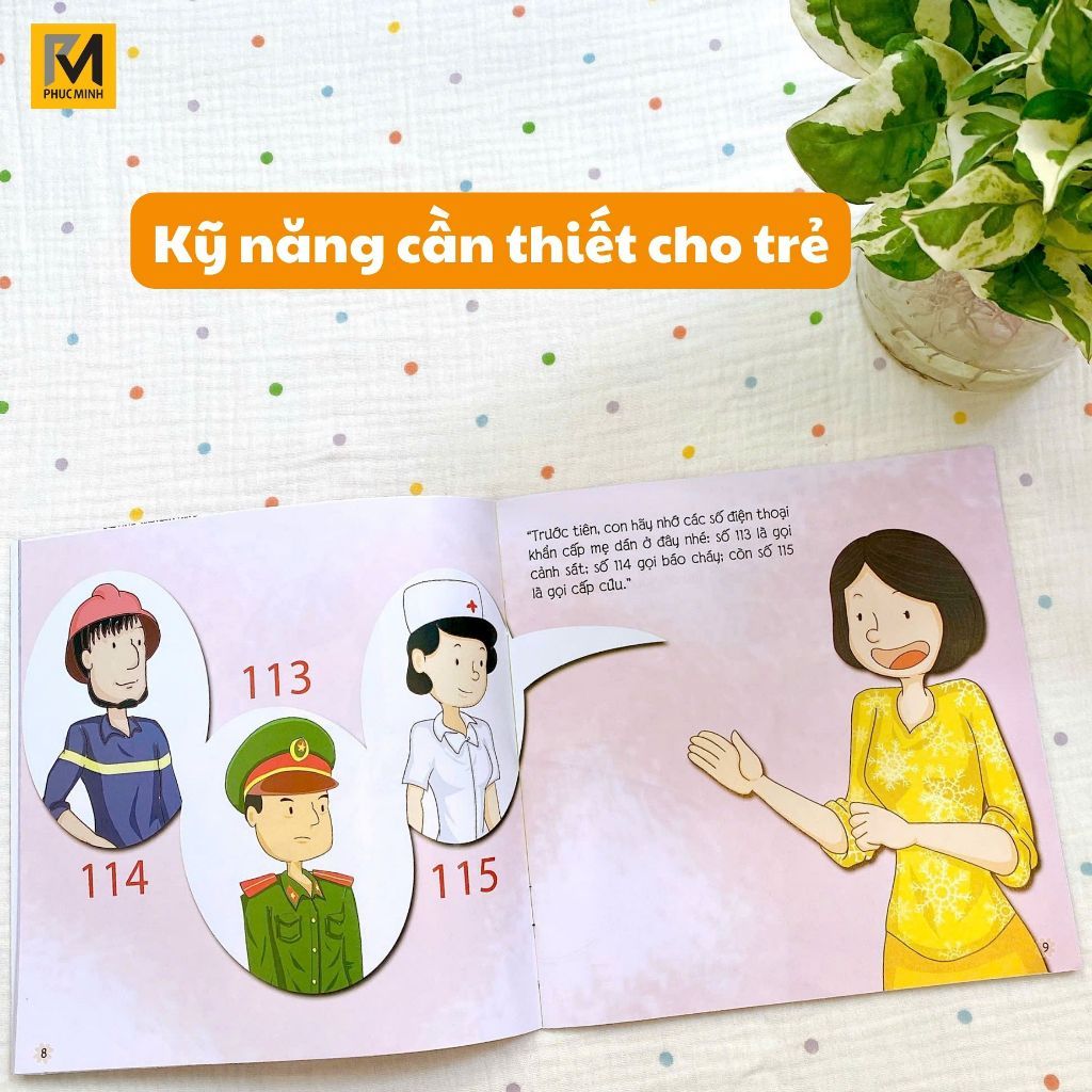 Sách Cho Bé - Để An Toàn Khi Ở Nhà Một Mình - Kĩ Năng Tự Bảo Vệ Mình - Phúc Minh Books
