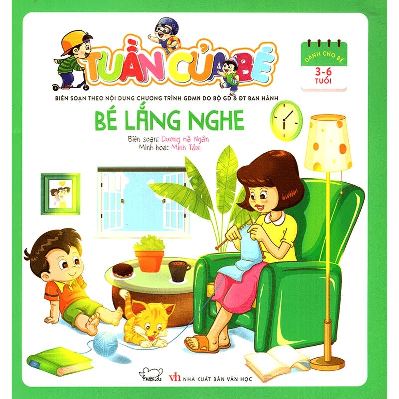 Sách - Rèn Luyện Tính Cách Cho Bé 3-6 tuổi - Bé quyết đoán, lắng nghe, sâu sắc, tài năng - Tuần của bé tháng 10