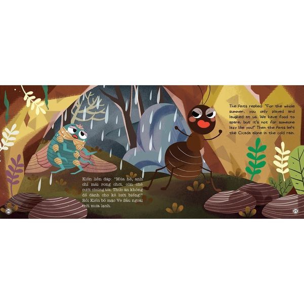 Sách Truyện Ngụ Ngôn Cho Bé Song Ngữ Anh - Việt: Đàn Kiến Chăm Chỉ