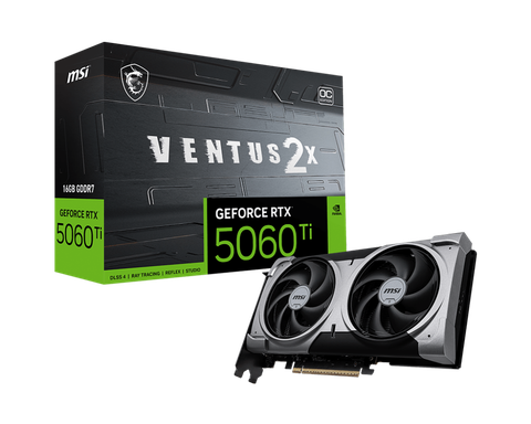  MSI GeForce RTX 5060 Ti 16G VENTUS 2X OC PLUS 