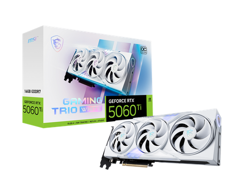  MSI GeForce RTX 5060 Ti 16G GAMING TRIO OC WHITE 