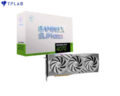  VGA MSI GeForce RTX 4070 GAMING X SLIM WHITE 12G GDDR6X 