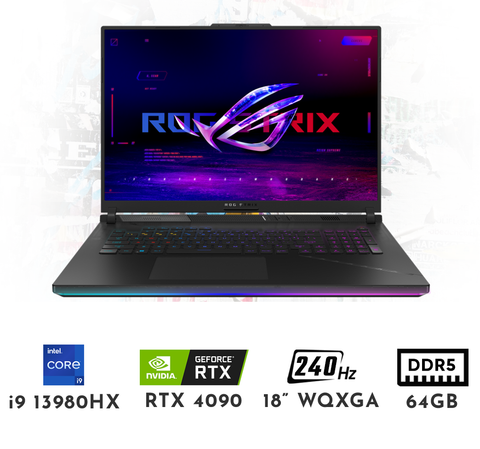  Laptop Asus ROG Strix Scar 18 G834JY-N6039W RTX 4090 i9 13980HX 64GB 