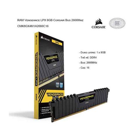  ( 1x8GB DDR4 3200 ) RAM 8GB CORSAIR Vengeance LPX 