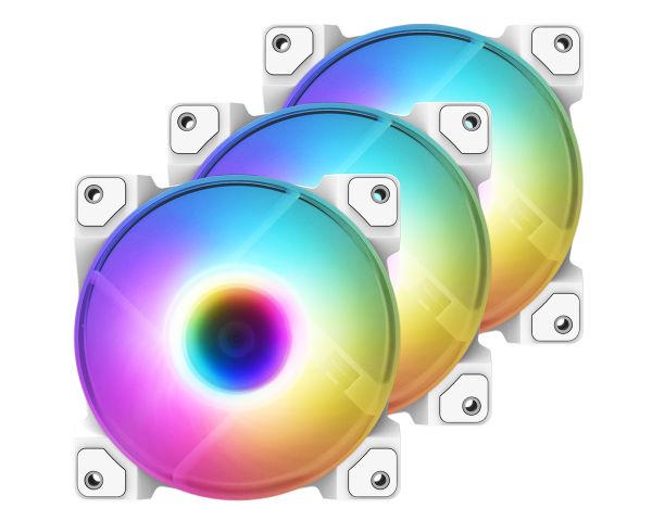  FAN CASE ID-COOLING DF-12025-ARGB TRIO Snow 3pcs Pack 