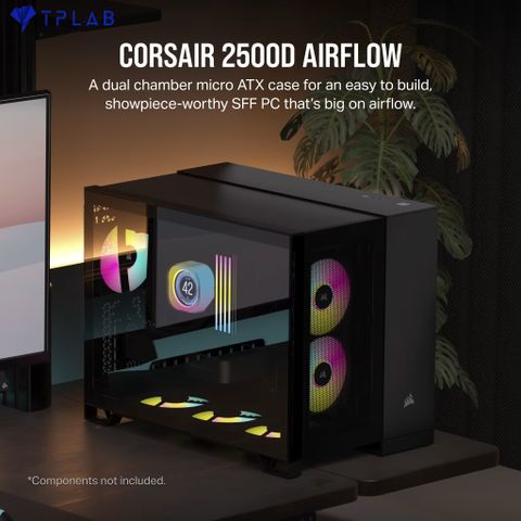  Case máy tính Corsair 2500D Airflow Tempered Glass Mid-Tower 