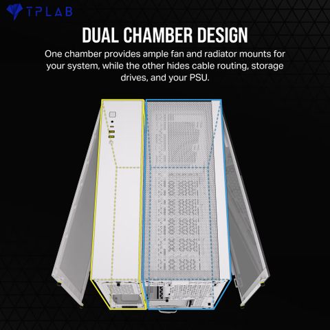  Case máy tính Corsair 2500D Airflow Tempered Glass Mid-Tower 