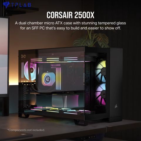  Case máy tính Corsair 2500X Tempered Glass mATX Mid-Tower 